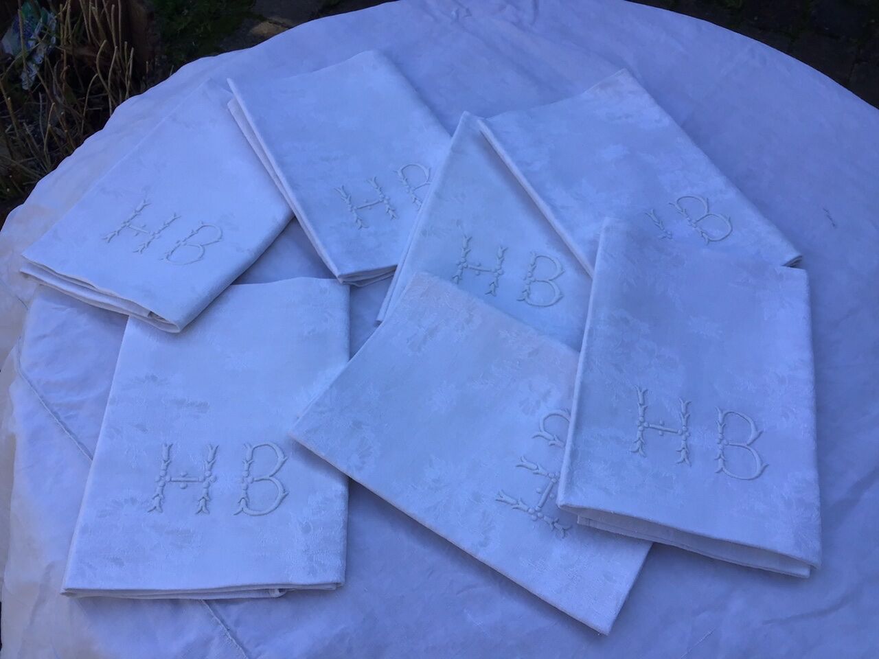 Set of 6 HB art deco napkins