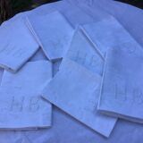 Set of 6 HB art deco napkins