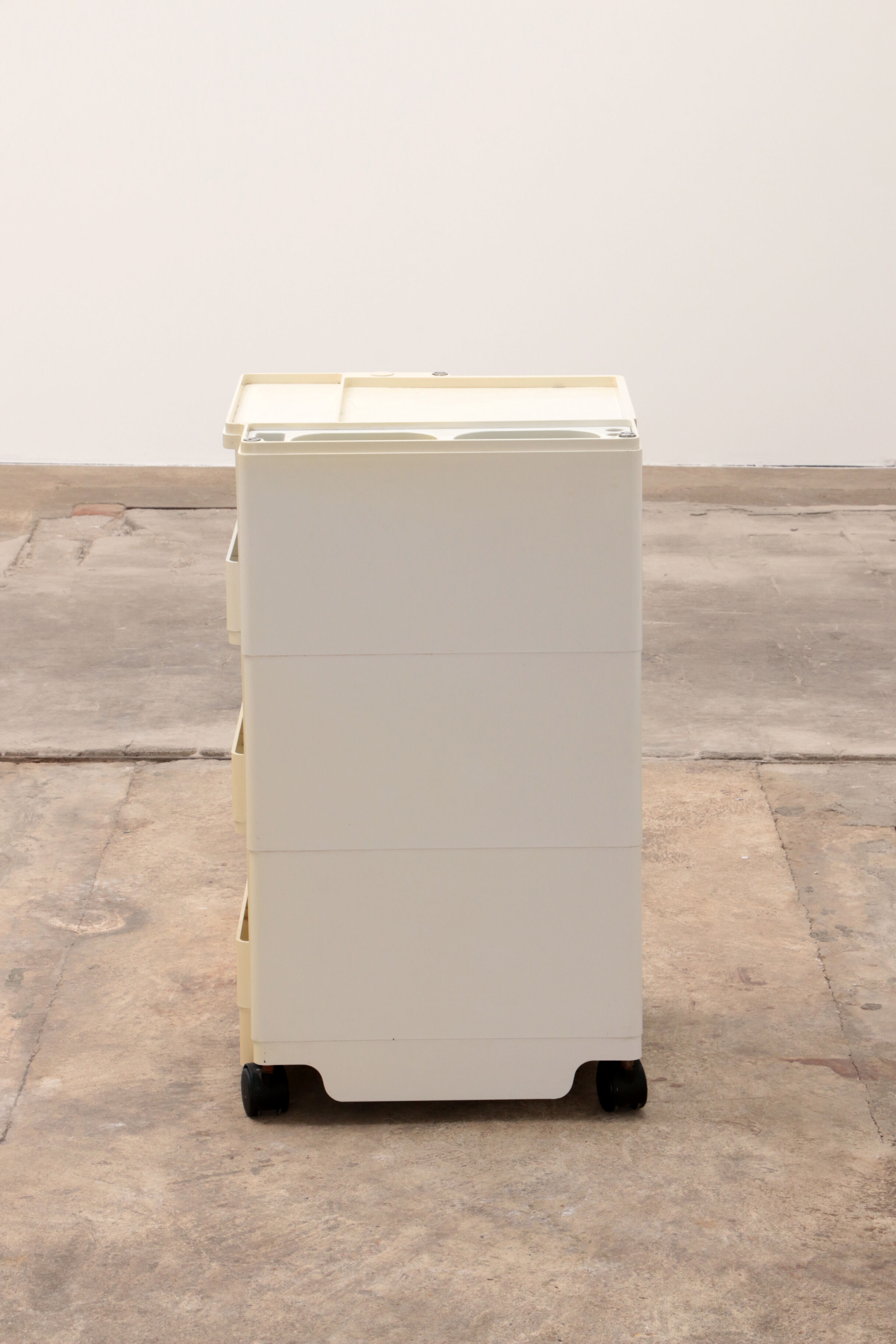 Space Age white Joe Colombo 'Boby' storage trolley, 1970s