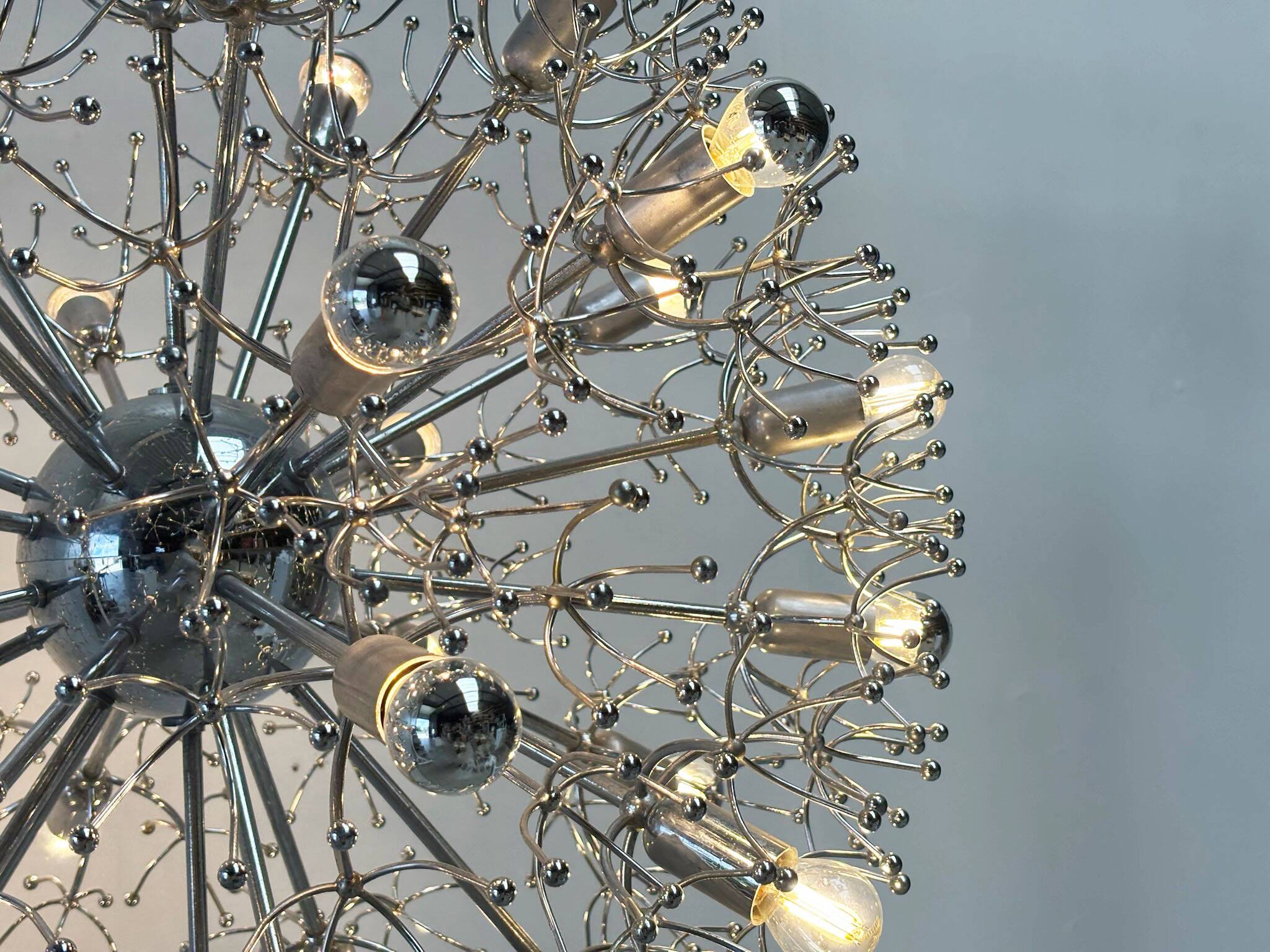 XL Chrome "Sputnik" chandelier