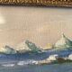 Oil "les Sanguinaires" under glass, 1950s-60s