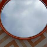 Vintage 1970 orange plastic mirror Salc