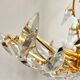 Rafael Tormo 6-light chandelier in gold metal and transparent tassels