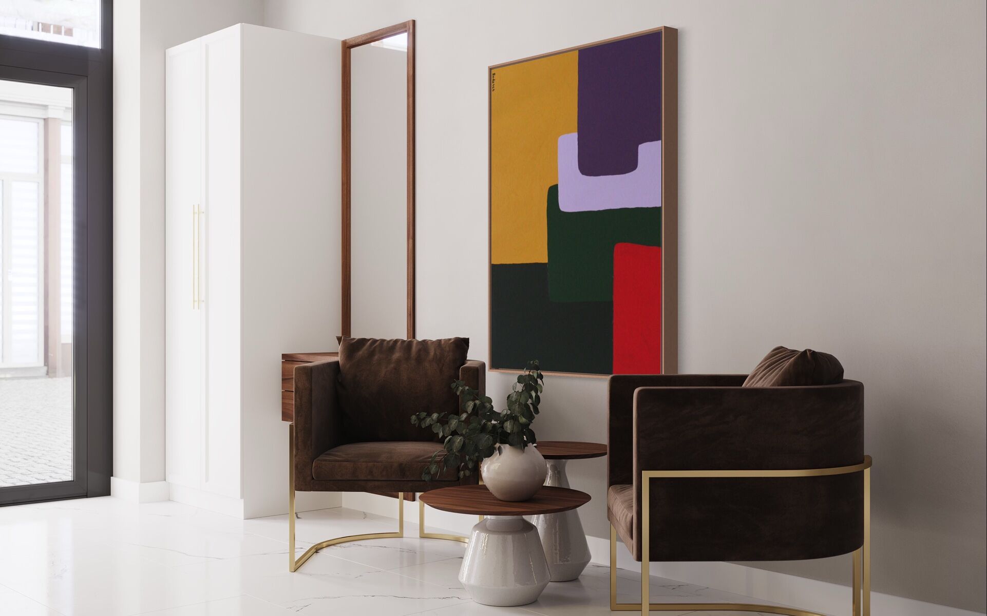 Large colorful painting 130x97 cm