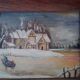 Tableau huile sur toile paysage enneigé