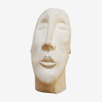 Terracotta head sculpture