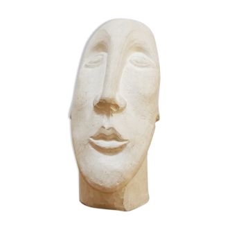 Terracotta head sculpture