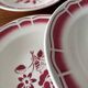 Set of 6 Badonviller red deep plates – Vintage bistro crockery