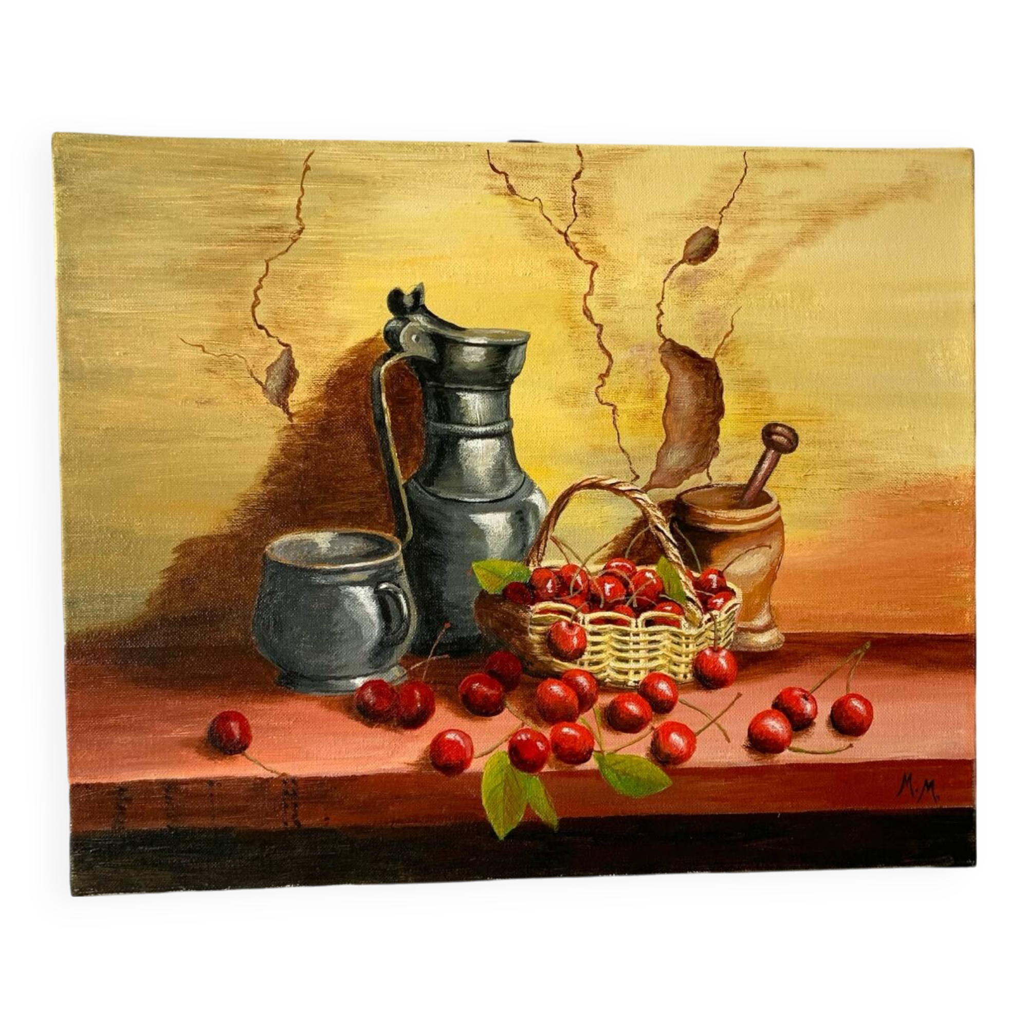 Oil painting on canvas still life