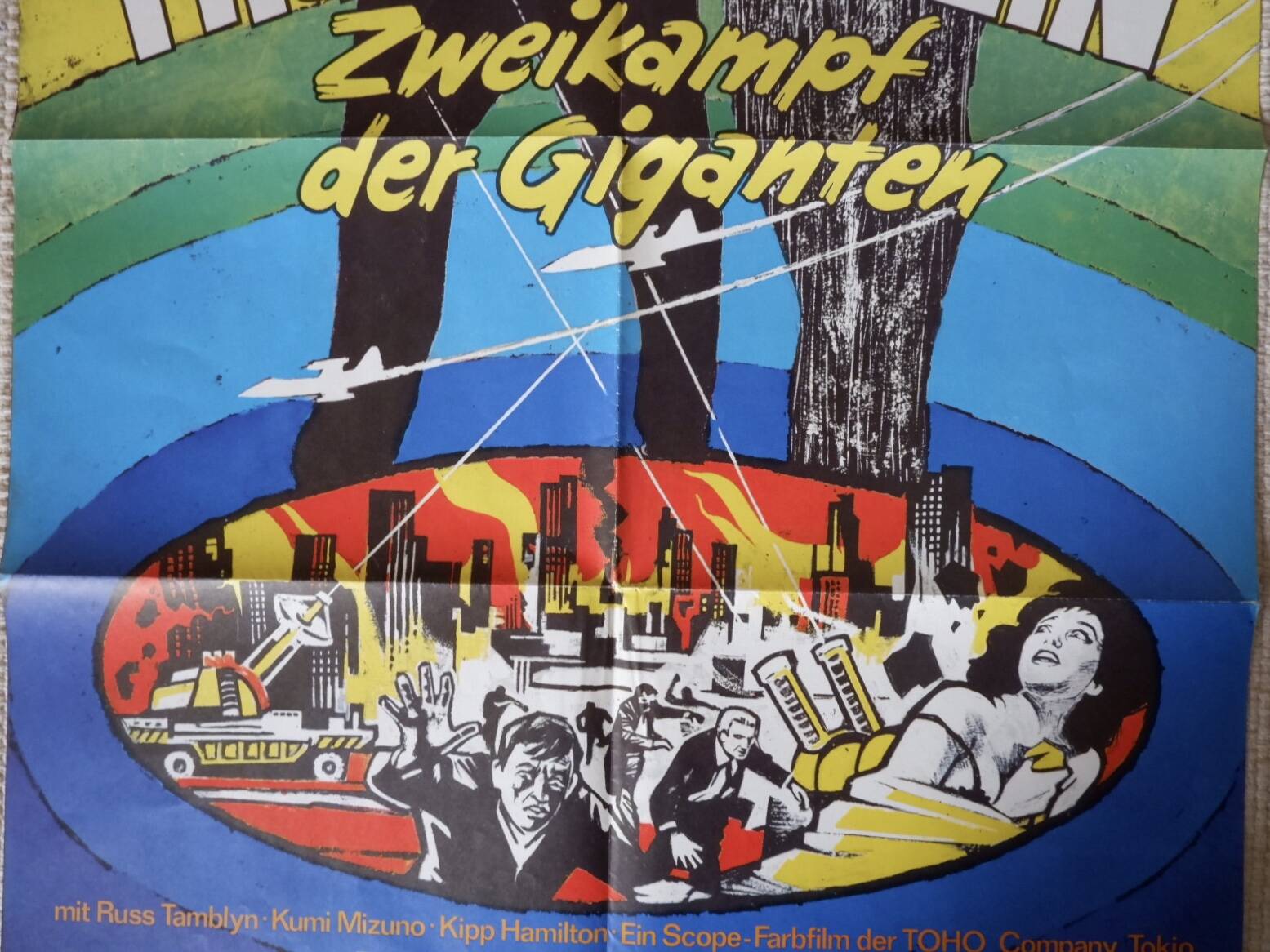 Frankenstein: the war of the gargantuas - original German poster - 1973