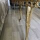 Accent coffee table in marble and brass