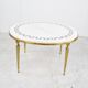 Vintage brass and white marble coffee table, 1970s