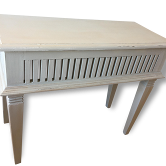 Beautiful console in gray-green patinated wood