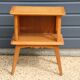 Crossed lattice bedside table veneered in oak