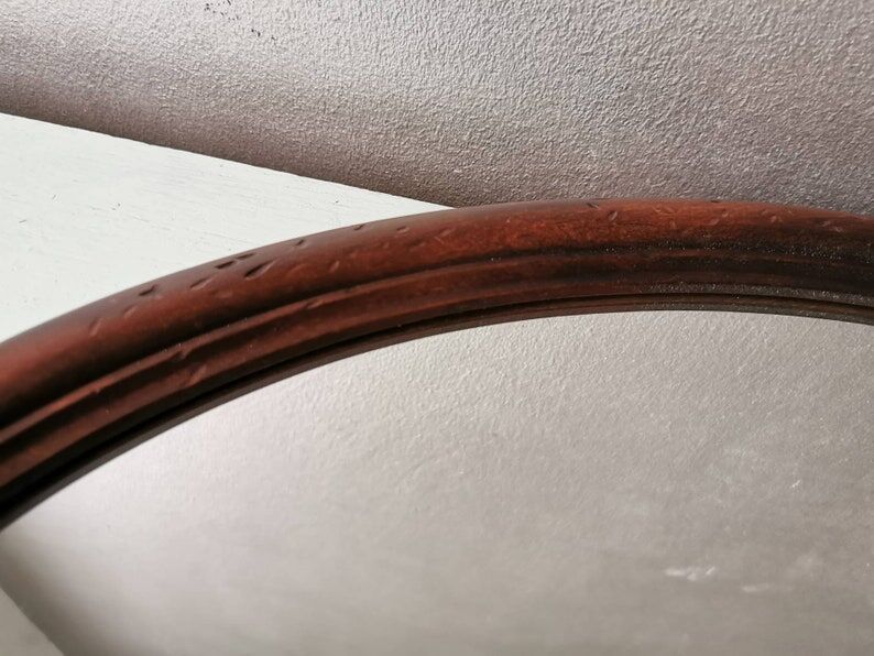 Vintage oval mirror from the 70s 45x35cm