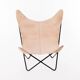 Quatre chaises papillon Fledermaus en cuir suédé Carl Aubock, Vienne, années 1960
