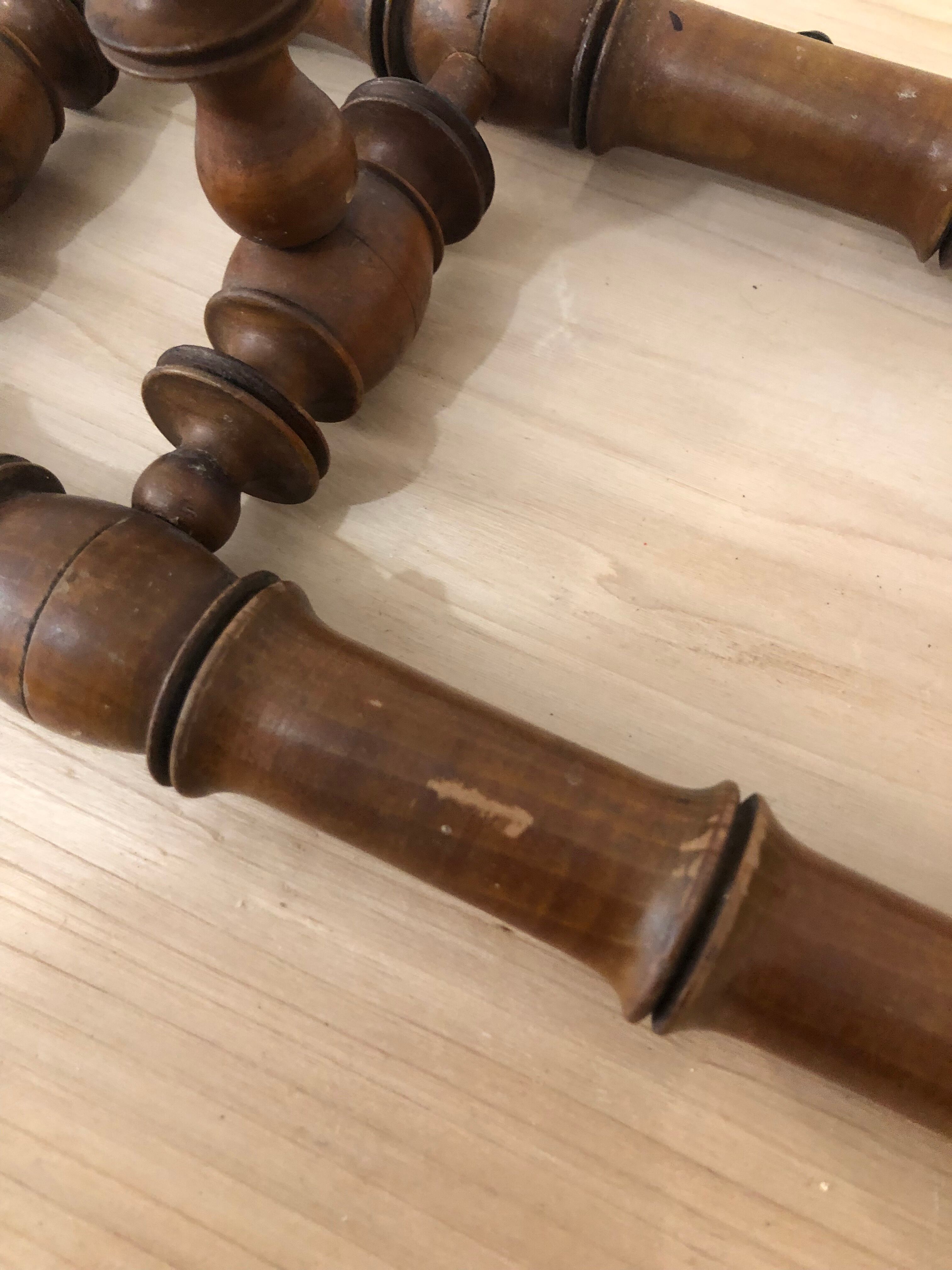 Wooden coat rack with swivel hooks