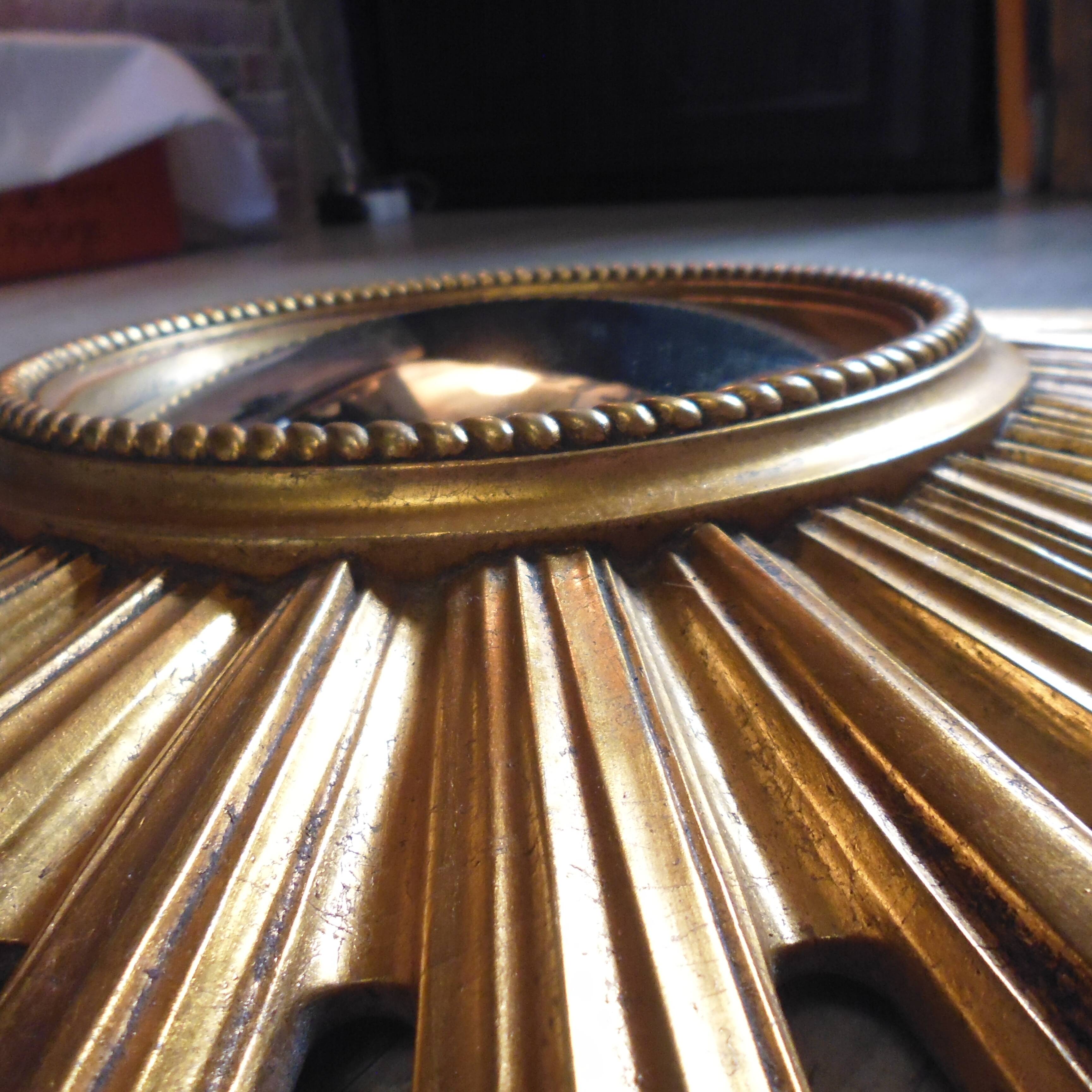 Golden witch sun mirror 70s / 58 cm