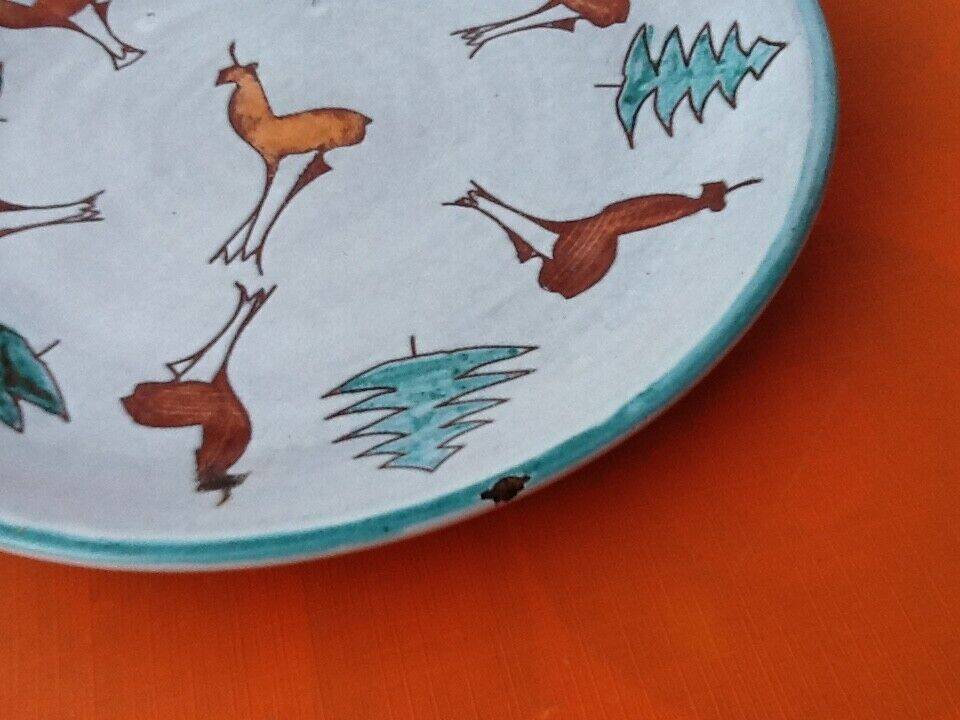 1960s Small plate / Empty pocket enamelled terracotta Pont de Fossé