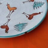 1960s Small plate / Empty pocket enamelled terracotta Pont de Fossé