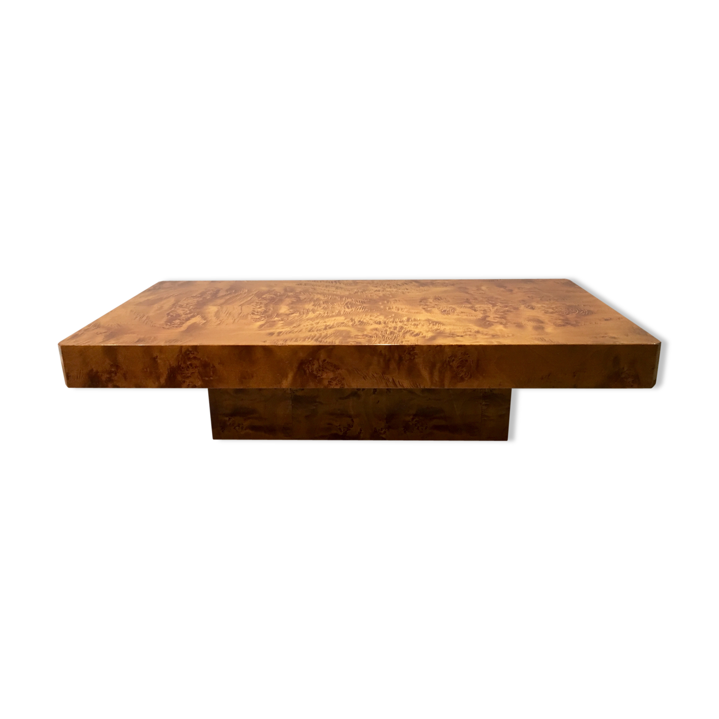 Table basse en loupe d’orme, 1970