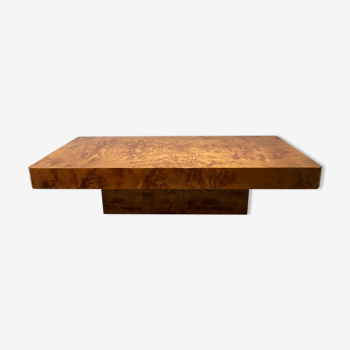 Table basse en loupe d’orme, 1970