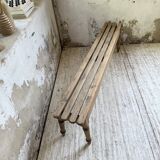Pair of 1950 benches with oak and beech slats