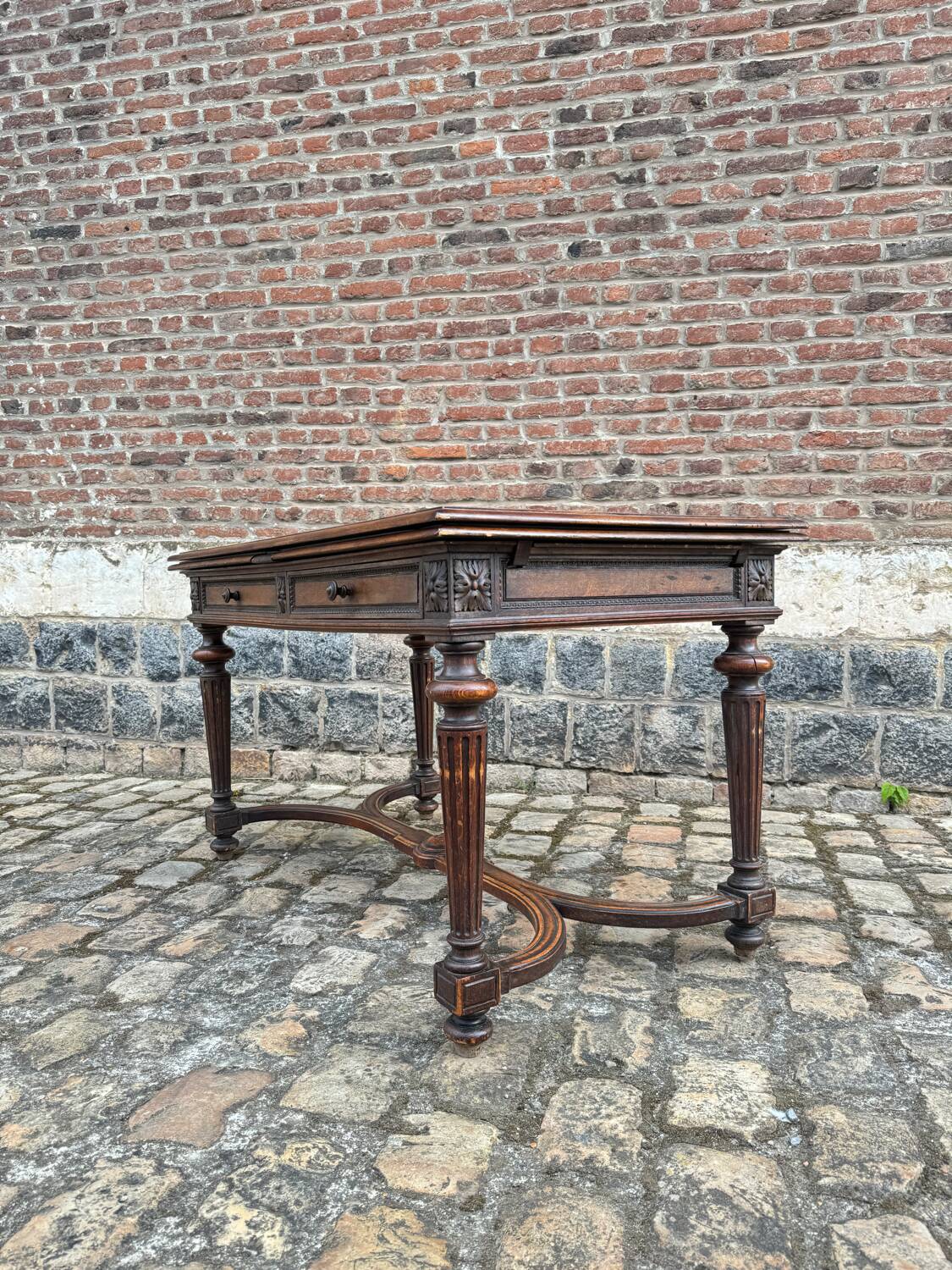 Italian Dining Table In Natural Wood Louis XVI Style XIX Eme Century