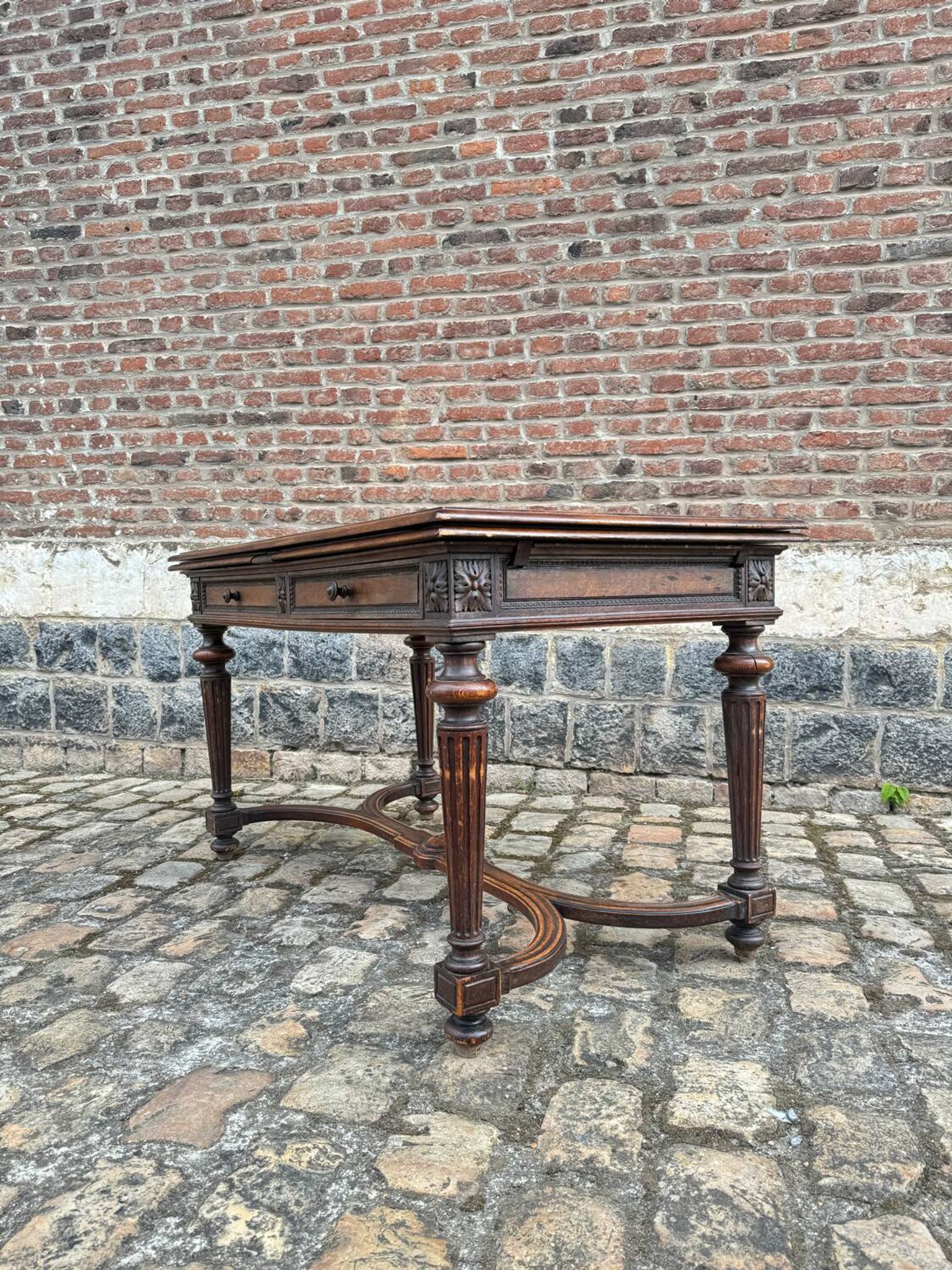 Italian Dining Table In Natural Wood Louis XVI Style XIX Eme Century