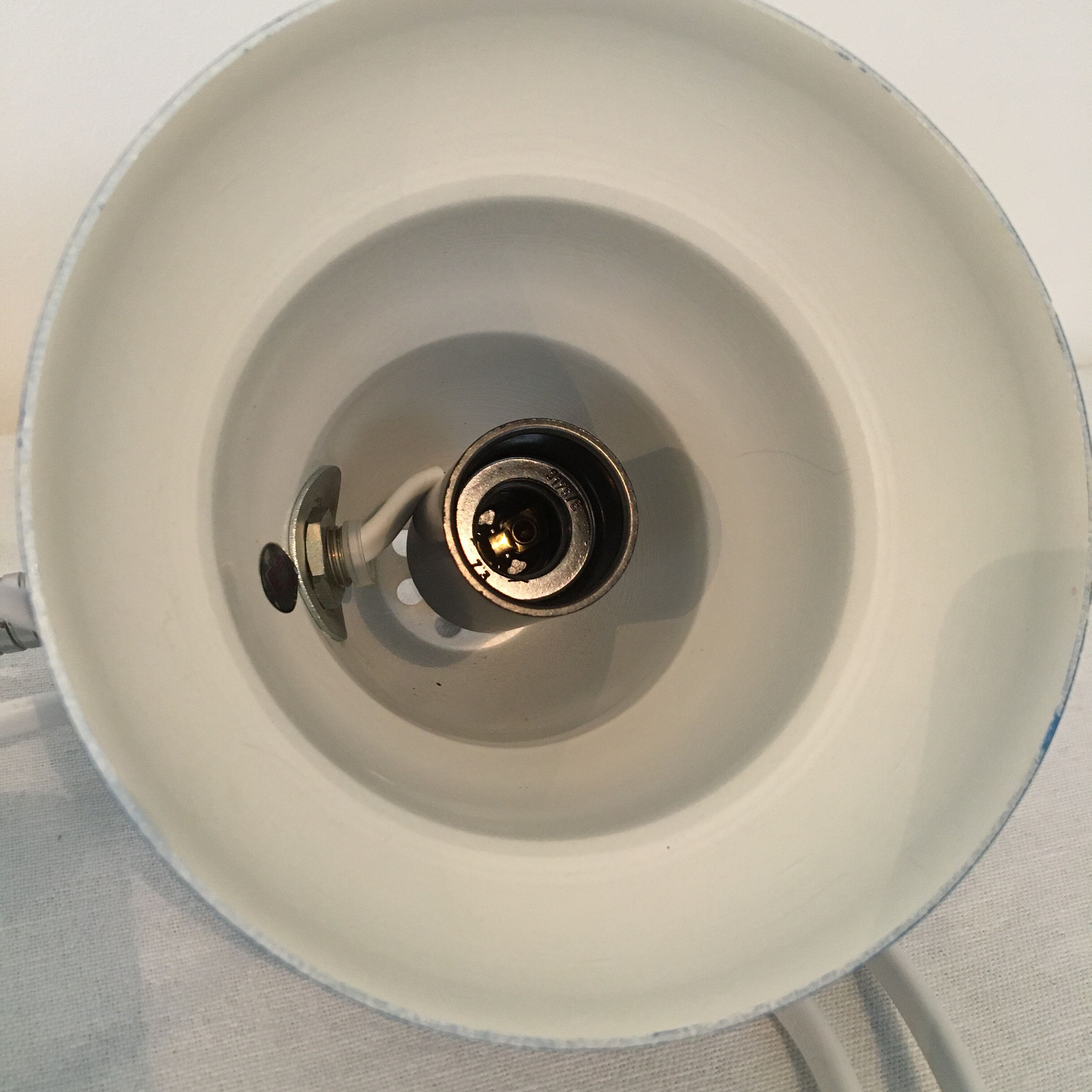 Blue flexible desk lamp