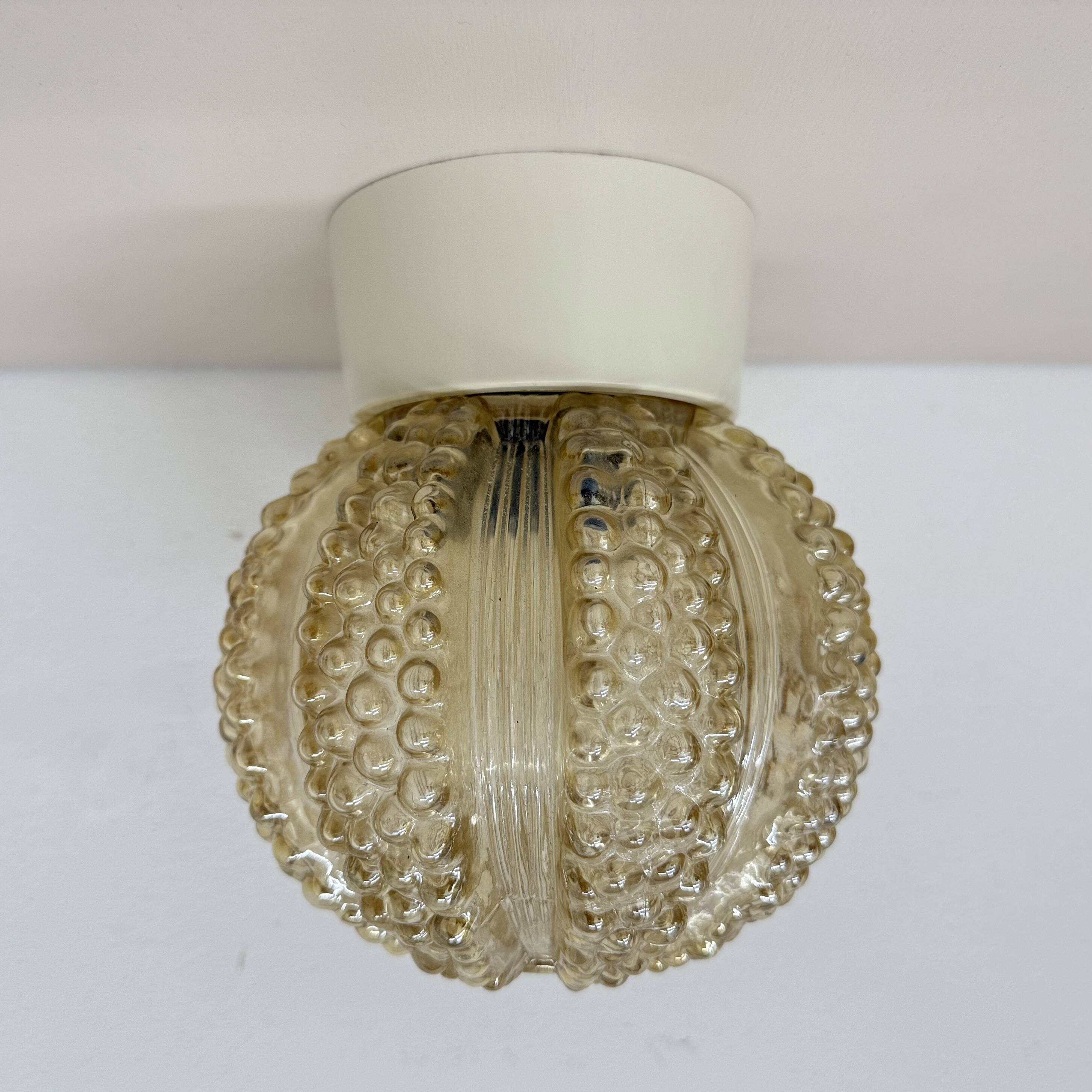 Vintage glass bubble ceiling lamp , 1970s