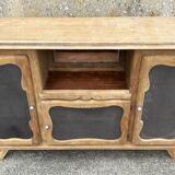 Low sideboard, bar, storage unit, wood, compass legs,