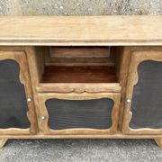 Low sideboard, bar, storage unit, wood, compass legs,