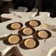 Set of 6 small stoneware dessert plates, Oxford brand, made in Brazil