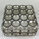 60s 70s ceiling lamp Glashütte Limburg Germany Plafoniere glass & metal