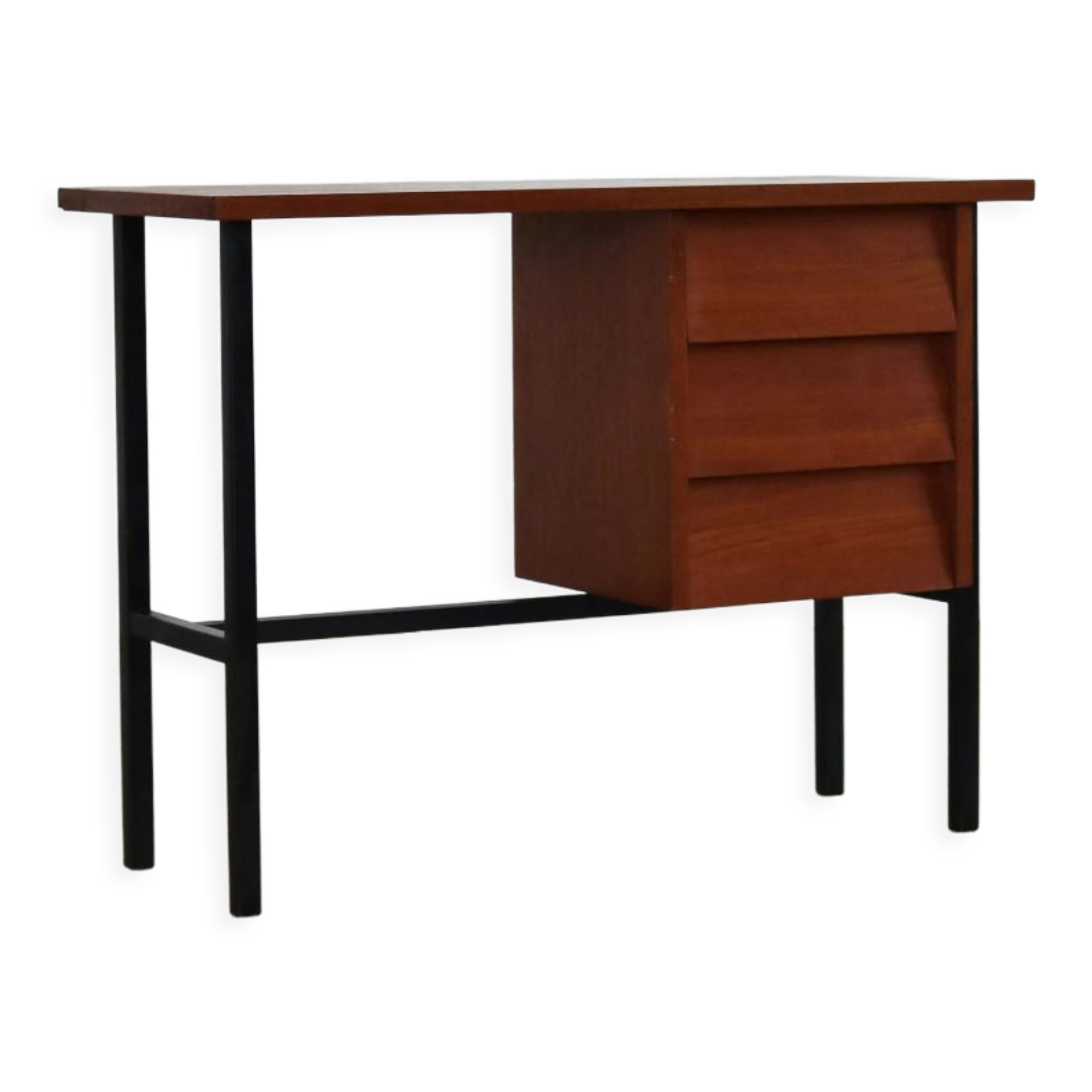 Vintage teak metal sidetable