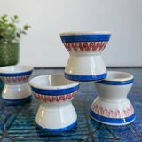 Set of 5 diabolos egg cups in iron earth