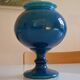 Vase bleu céramique craquelé  H : 28 cm