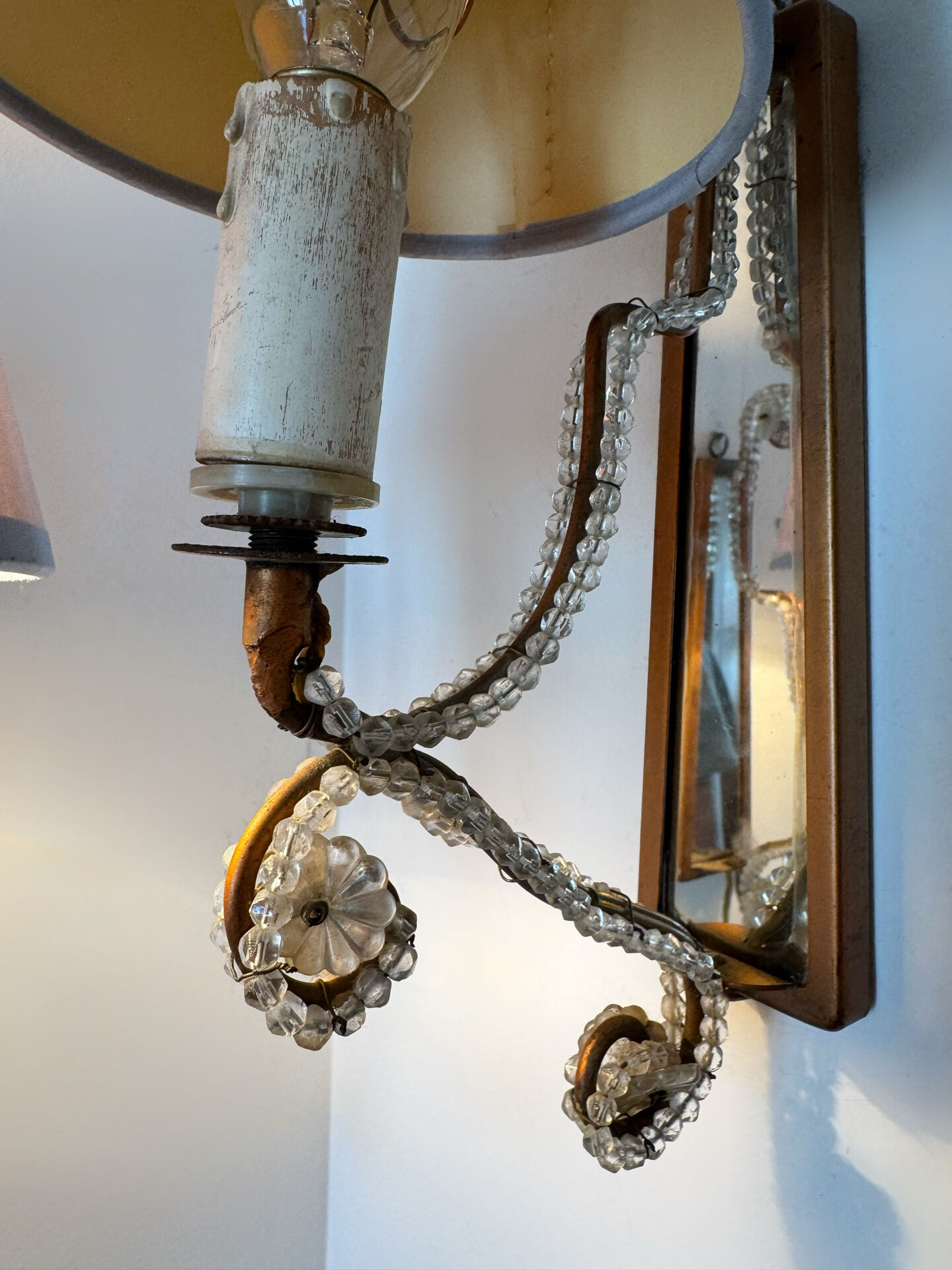 Vintage shabby chic wall lights