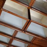 Vintage dutch hardwood haberdashery shop cabinet, 1930s