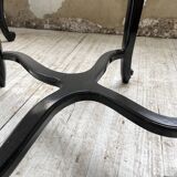 Set of 4 black lacquer chairs