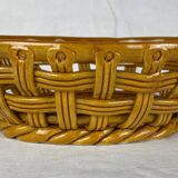 Vallauris ocher colored ceramic basket