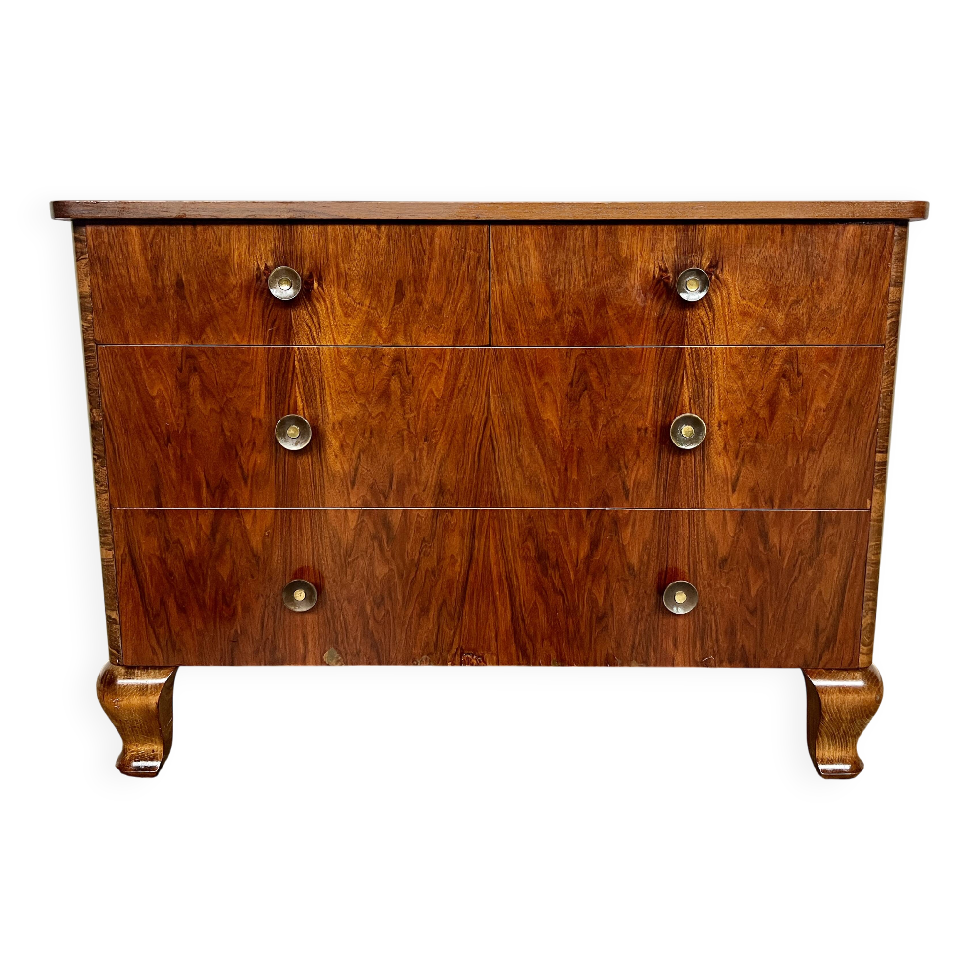 Vintage chest of drawers – amazing walnut veneer