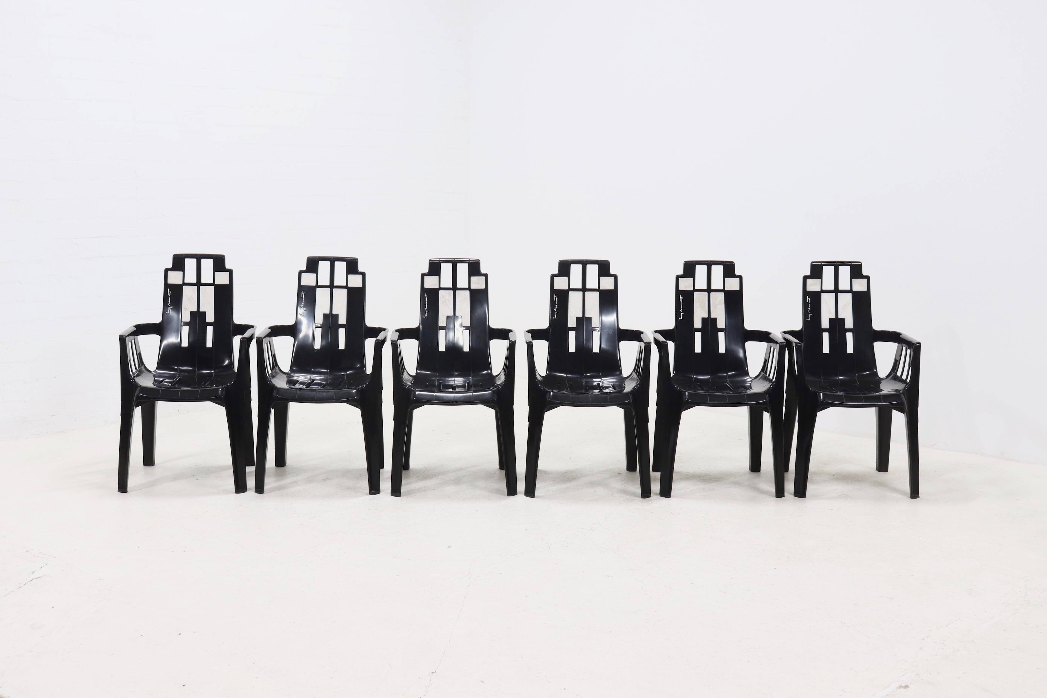 Set of 6 Boston Chairs by Pierre Paulin for Henry Massonnet France 1980s