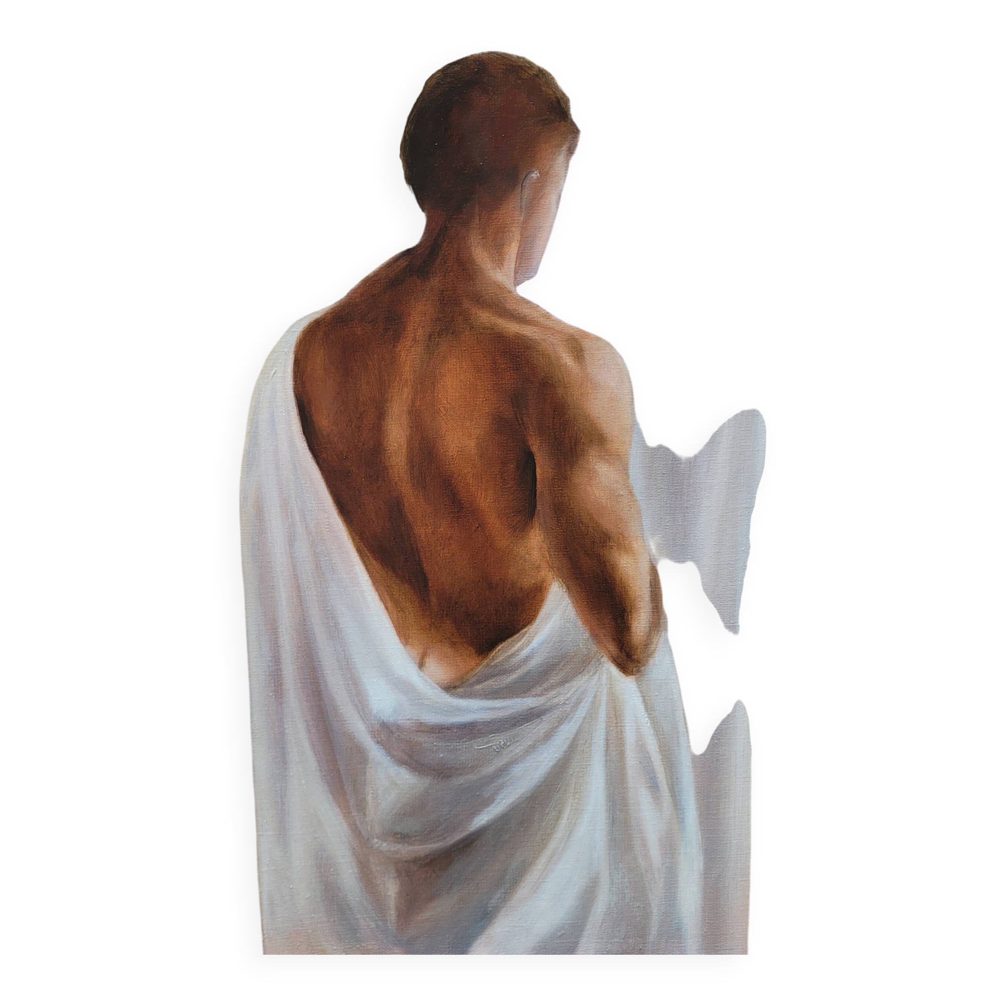 Oil Painting - Art - Draped Male Nude