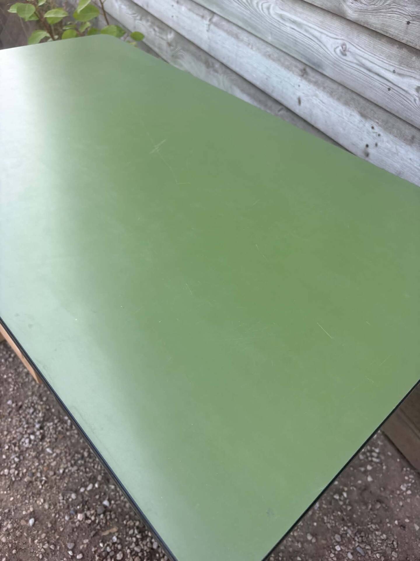 Vintage desk with green Formica top – 1960s/70s