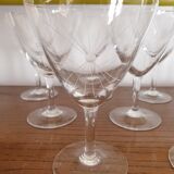 Set of antique crystal glasses