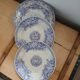 3 antique flat plates in ironstone