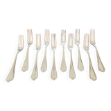 Ercuis - Set of 10 Sully dessert forks - silver metal