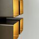 Vintage RAAK wall light, P1445, metal and brown ABS, Netherlands, 1970